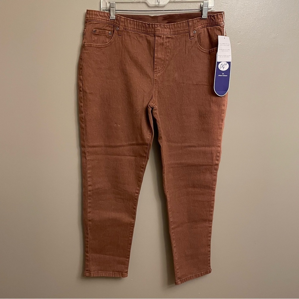 DG2 by Diane Gilman LP Brown Pull on denim jean comfy
